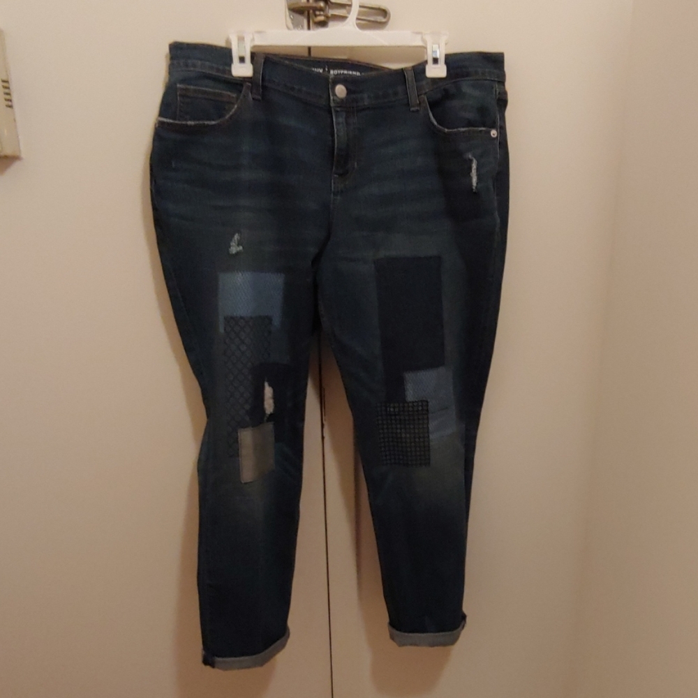 Patchwork Boyfriend Jeans - image 1